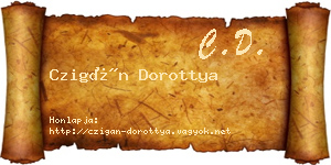 Czigán Dorottya névjegykártya